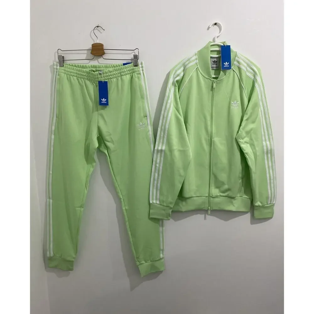 Adidas Originals Classics Superstar Tracksuit Semi Green Spark White Size L